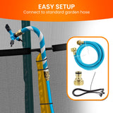 Kahuna Waterpark Rotating Trampoline Water Sprinkler Kit with Adjustable Hose