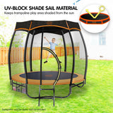 Kahuna 8ft Removable Twister Trampoline Roof Shade Cover - Rear View