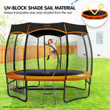 Kahuna 10ft Removable Twister Trampoline Roof Shade Cover - Rear View