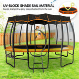 Kahuna 12ft Removable Twister Trampoline Roof Shade Cover - 45-Degree Angle