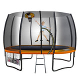 Kahuna 10 ft Springless Trampoline with Basketball Set