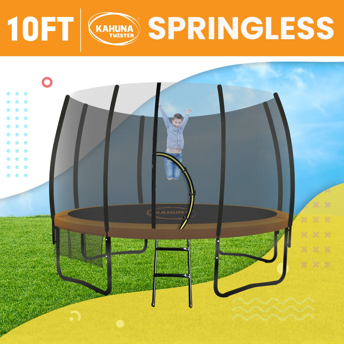 Kahuna Twister 10 ft Springless Trampoline