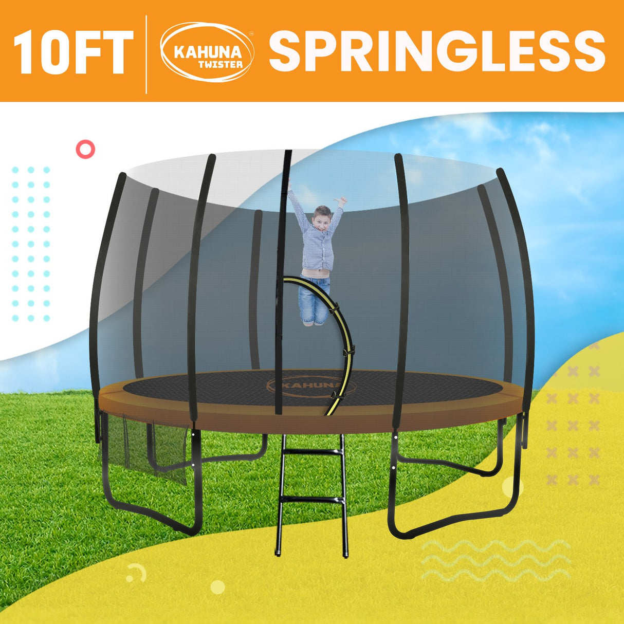 Kahuna Twister 10 ft Springless Trampoline