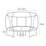 Kahuna Twister 12 ft Springless Trampoline - Side View