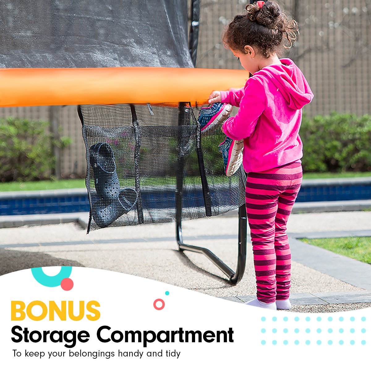 Kahuna 12 ft Springless Trampoline with Basketball Set