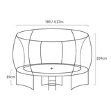 Kahuna 14 ft Springless Trampoline with Basketball Set