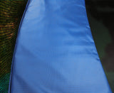 12ft Trampoline Replacement Safety Pad and Net Round  8 Poles Blue - Top-Down View