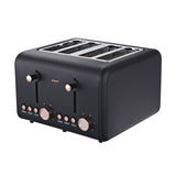 Pronti 4 Slice Toaster Rose Trim Collection - Black - Extra Image