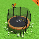 Kahuna 10 ft Springless Trampoline with Basketball Set