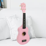 Karrera 21in Ukulele Guitar- Pink - 45-Degree Angle