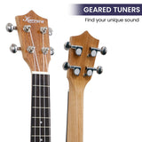 Karrera 23in Ukulele Guitar - Natural - Top-Down View