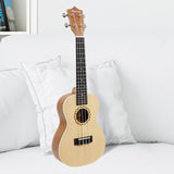 Karrera 23in Ukulele Guitar - Natural - 45-Degree Angle