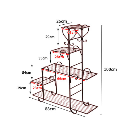 Levede Plant Stand Outdoor Indoor Metal Bronze-2018816781946327042