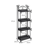 Levede Plant Stand 4 Tiers Outdoor Indoor Black-2006732932802285570