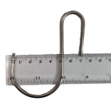Stainless Steel Hanging Hooks 9cm x 7cm 10 Pieces - Side View