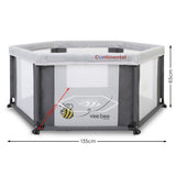 Veebee Continental 6 Sided Kids Play Yard Activity Enclosure - Side View