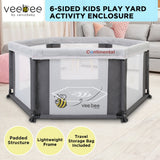 Veebee Continental 6 Sided Kids Play Yard Activity Enclosure - Front View