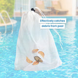 3x Spare Extra Large Mesh Bags for Pool Vacuum Leaf-Eater - 45-Degree Angle