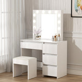 Levede Dressing Table Vanity Set Stool - Close-Up Angle