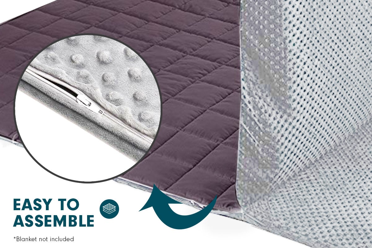 Weighted Blanket Quilt Doona Cover 152 x 203cm Grey