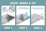Weighted Blanket Quilt Doona Cover 152 x 203cm Grey - Low Angle