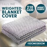 Weighted Blanket Quilt Doona Cover 152 x 203cm Grey - Front View