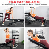 Powertrain Multi Workout Bench with Transport Wheels and Adjustable Backrest - Extra Image