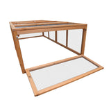 Furtastic Rectangular Wooden Chicken Coop & Rabbit Hutch - Side View