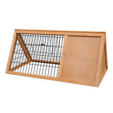 Furtastic Triangle Wooden Rabbit Hutch - Top-Down View