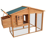 Furtastic Large Chicken Coop & Rabbit Hutch With Ramp - Front View