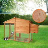 Furtastic Large Chicken Coop & Rabbit Hutch With Ramp - 45-Degree Angle