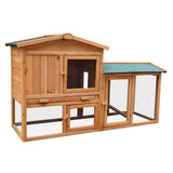 Furtastic Large Wooden Chicken Coop & Rabbit Hutch With Ramp - Side View