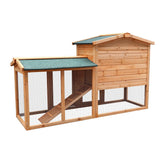 Furtastic Large Wooden Chicken Coop & Rabbit Hutch With Ramp - Top-Down View
