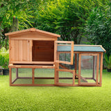 Furtastic Large Wooden Chicken Coop & Rabbit Hutch With Ramp - 45-Degree Angle