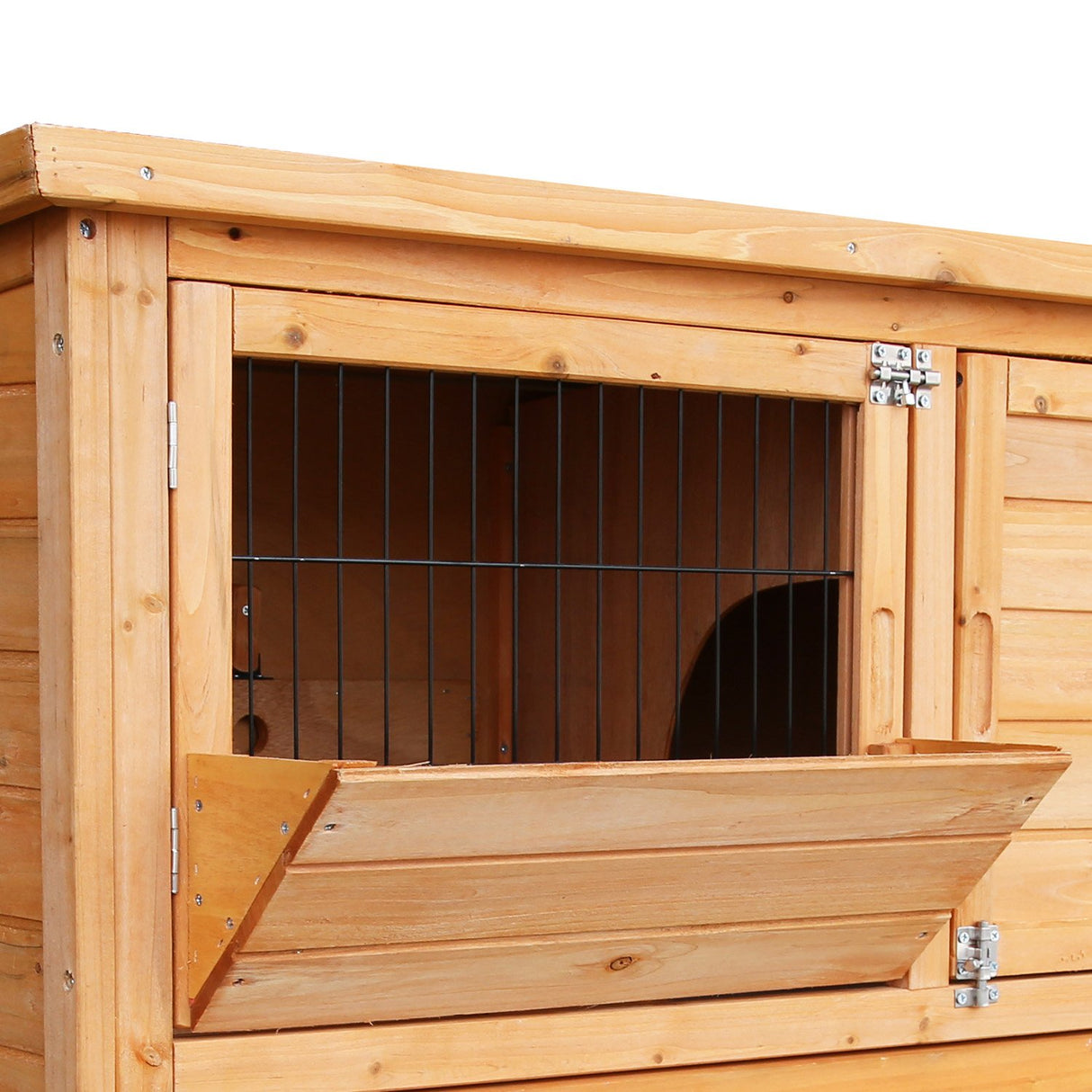 Furtastic 2-Storey Wooden Chicken Coop & Rabbit Hutch With Trough