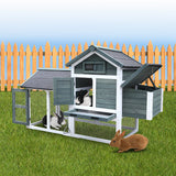 Furtastic Large Chicken Coop & Rabbit Hutch With Ramp - Green
