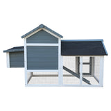 Furtastic Large Chicken Coop & Rabbit Hutch With Ramp - Green - Top-Down View