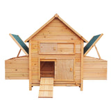 Furtastic Wooden Chicken Coop & Rabbit Hutch With Ramp Nesting Boxes - Side View