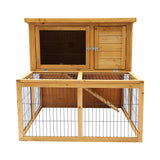 Furtastic 2-Storey Chicken Coop & Rabbit Hutch With Large Run - Side View