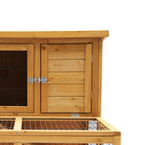 Furtastic 2-Storey Chicken Coop & Rabbit Hutch With Large Run - Rear View