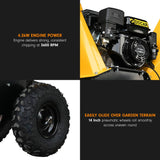 Ducar 70P 3600 RPM Wood Chipper with E-Start Shredder Mulcher Grinder Yellow Black