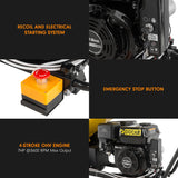 Ducar D70 7HP Wood Chipper Electric Start Shredder Mulcher Grinder Petrol in Yellow - Extra Image