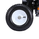Ducar 7HP Wood Chipper Shredder Mulcher Petrol Silver Black - Close-Up Angle