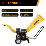 Ducar Petrol 7HP Wood Chipper Shredder Mulcher Grinder - Yellow