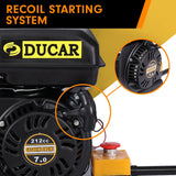 Ducar Petrol 7HP Wood Chipper Shredder Mulcher Grinder - Yellow