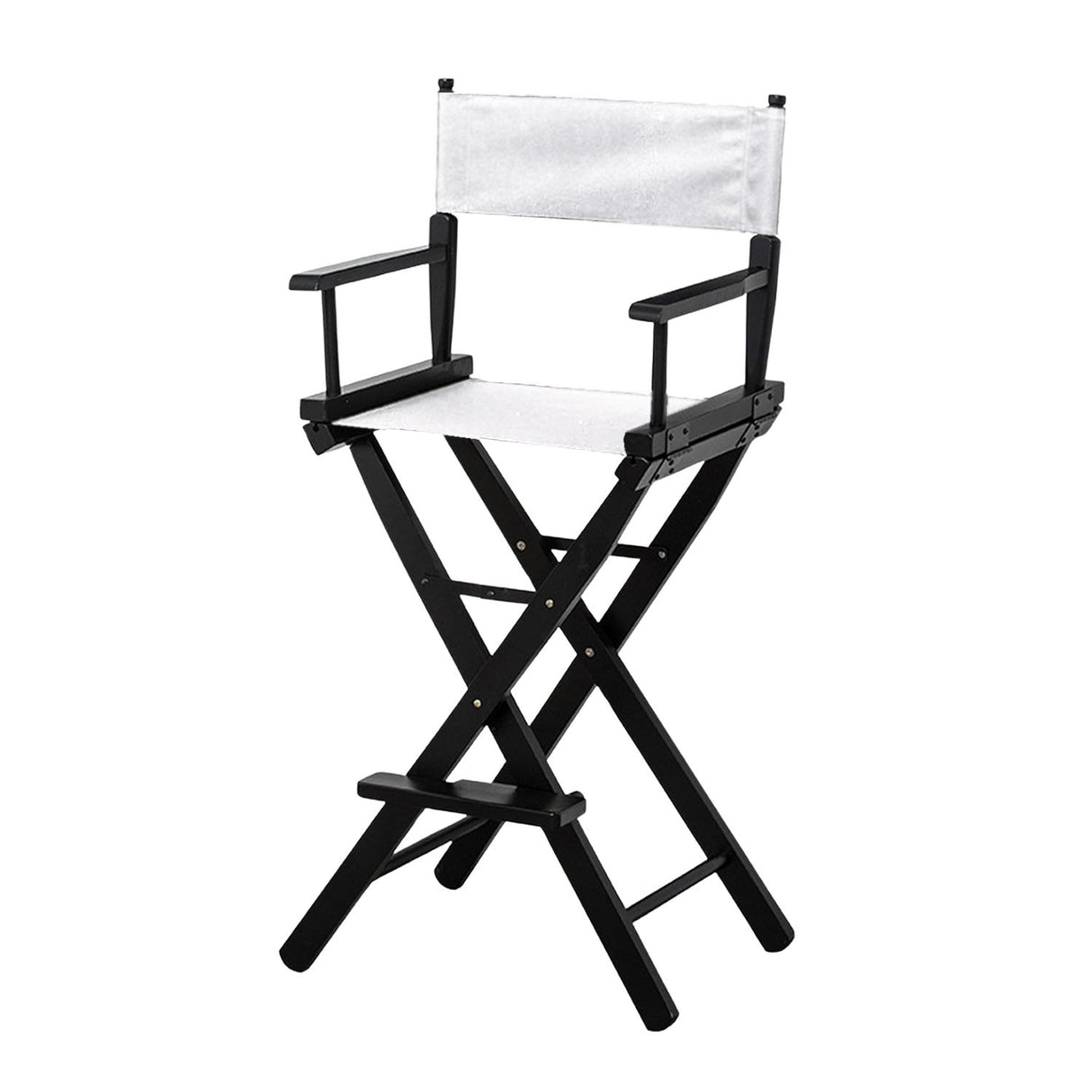 Sarantino Tall Directors Chair Bar Stool Seat - White