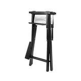 Sarantino Tall Directors Chair Bar Stool Seat - White - Side View