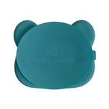 We Might Be Tiny Bear Stickie Plate- Blue Dusk Lid - Side View