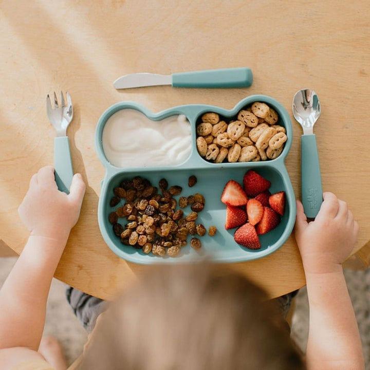 We Might Be Tiny Bear Stickie Plate- Blue Dusk Lid-2006733466208702471