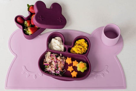 We Might Be Tiny Bunny Stickie Plate Plum-1954803101777137668